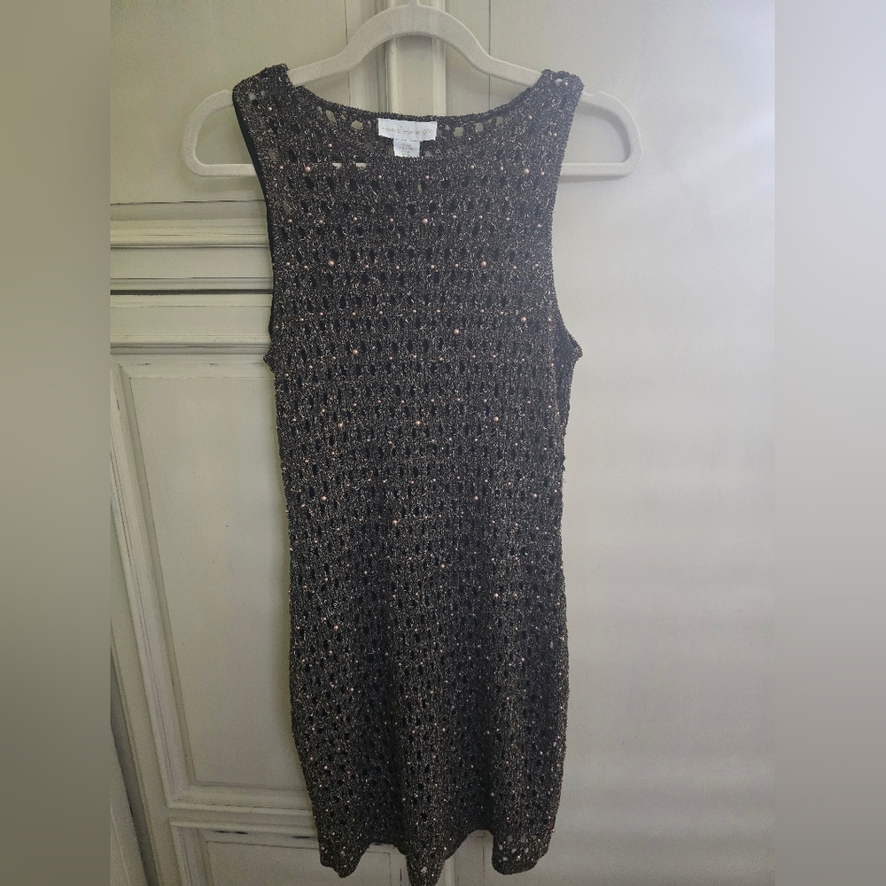 House Of Harlow 1960 Bronze Pearl Dress